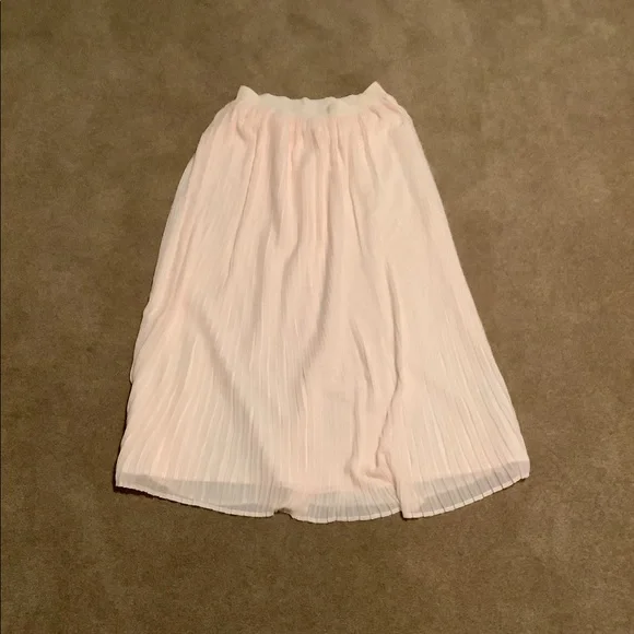 LC Lauren Conrad Maxi Skirt Pink Pleated Tulle Size M - Picture 3 of 5